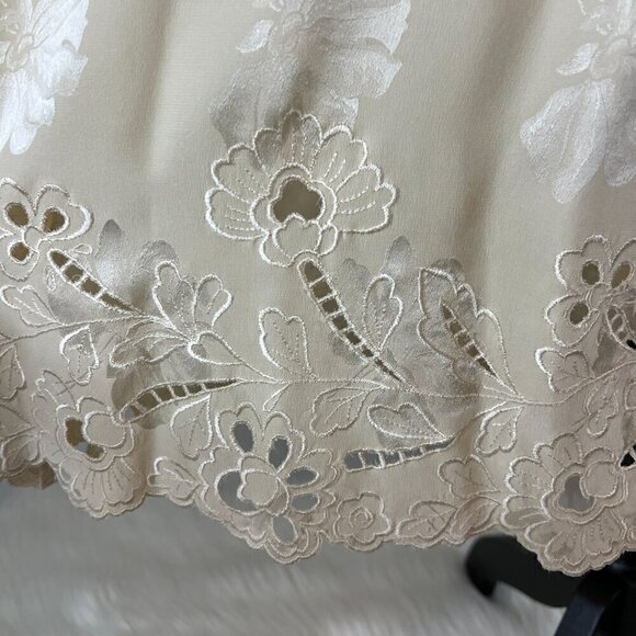Vintage Umi Collections by Anne Crimmins 100% Silk Cream Dress & Jacket Size 8 - Picture 5 of 14